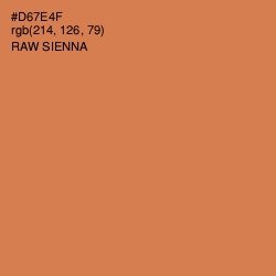 #D67E4F - Raw Sienna Color Image